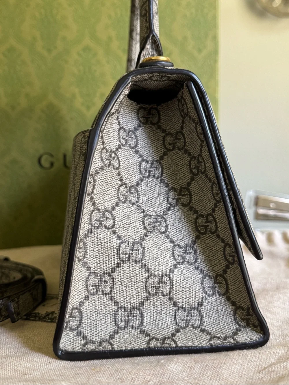 Gucci x Balenciaga Hacker Project Small Hourglass GG Supreme Top Handle